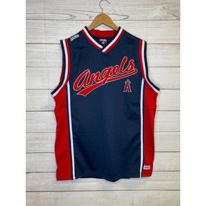 Stitches MLB Anaheim Angles Embroidered Baseball Jersey Men's Size Large